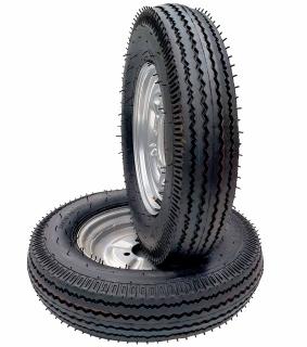 Set roti complete 5.00-12, 4 prezoane pentru remorca ProGARDEN PRO-R500, Campo RM500C