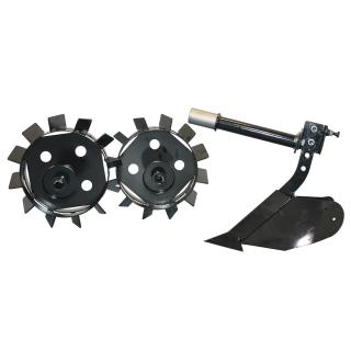 Set roti metalice si plug de bilonat Bisonte Agro BTA-SP360, accesoriu pentru BTA-MF360