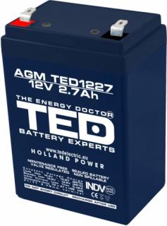 Baterie AGM 12V 2.7Ah TED1227F1