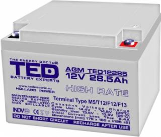 Baterie AGM 12V 28.5Ah de mare putere TED12285M5