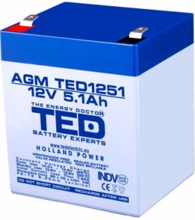 Baterie AGM 12V 5.1Ah TED1251F2