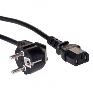 Cablu alimentare universal 230Vac 10A, cu stecher 3 poli si mufa IEC calculator