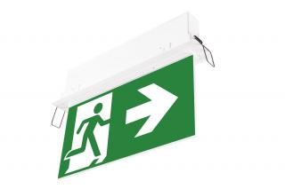 Lampa iluminat evacuare directional, neagra, aparenta, 3 ore, 2.5W, nementinut, test manual, IP20,  Intelight 90684