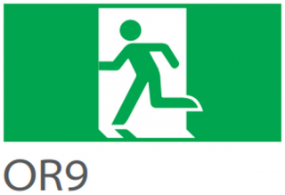 Pictograma evacuare EXIT OR9, 20m, Intelight 39962
