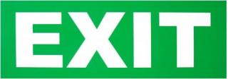 Pictograma evacuare EXIT TEXT ORH, 300x100mm, 20m, Intelight 40000E