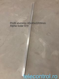 Profil aluminiu 40x40x2500mm, patrat, Alpha Solar 018