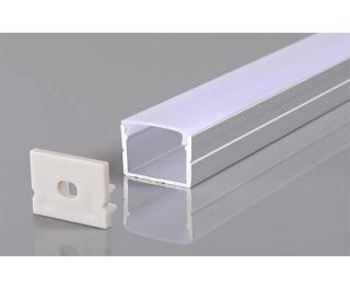 Profil aluminiu banda led 2m, 19x13mm, argintiu, Optonica 5133