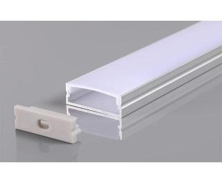 Profil aluminiu banda led 2m, 30x10mm, negru, Optonica 5114