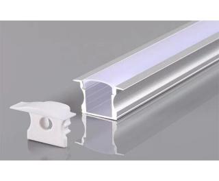 Profil aluminiu banda led 2m, cu aripioare, 24x14mm, argintiu, Optonica 5131