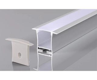 Profil aluminiu banda led 2m, cu aripioare, 36x23.5mm, argintiu, Optonica 5130
