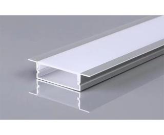 Profil aluminiu banda led 2m, cu aripioare, 41x10mm, negru, Optonica 5117