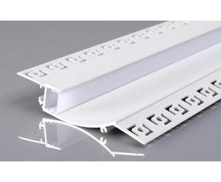 Profil aluminiu banda led 2m, tencuibil, 98x19mm, alb, Optonica 5128