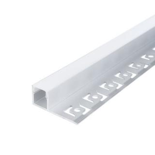 Profil aluminiu banda led 2m, tencuibil, gri, Optonica 5111