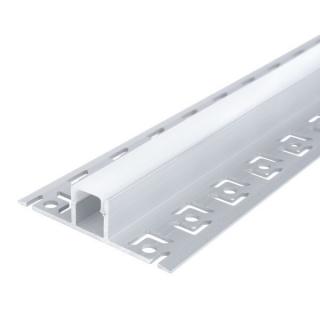 Profil aluminiu banda led 2m, tencuibil, gri, Optonica 5112