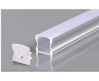 Profil aluminiu banda led, tip U, latura 12mm, lungime 2m, culoare gri natur, Optonica 5175