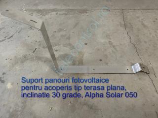 Suport panouri fotovoltaice pentru acoperis tip terasa plana, 30 grade, Alpha Solar 050