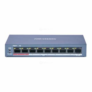 Switch PoE 8 canale Hikvision DS-3E0109P-E M(B), 30W Max per port