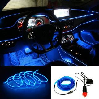 Banda LED Auto De Interior, Albastru + Droser 12V, 3,5 Metri