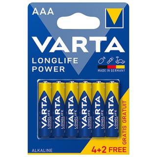 BATERIE ALCALINA LONGLIFE POWER LR3 4+2 VARTA