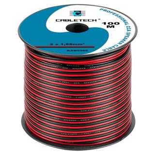 CABLU DIFUZOR CCA 2X1.50MM ROSU NEGRU 100M