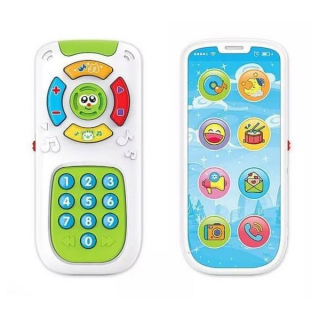 Jucarie pentru copii, Telefon Smartphone si Telecomanda 2 in 1, 18 luni+