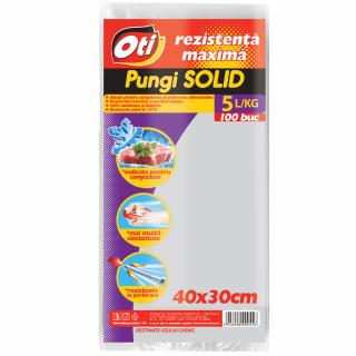 Pungi pentru uz casnic SOLID 5L, 40x30 cm, 100 buc. set