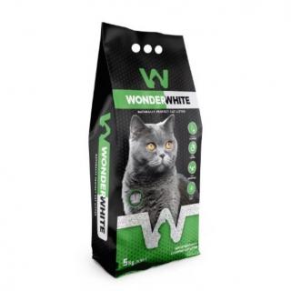 Asternut bentonita pentru pisici Wonder White, 10 kg, aroma Aloe Vera