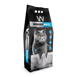 Asternut bentonita pentru pisici Wonder White, 10 kg, Carbune Activ