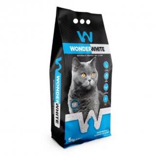 Asternut bentonita pentru pisici Wonder White, 5kg, fara aroma