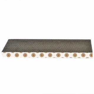 Carton de zgariat pentru pisici, model floricele, 40 A  10.16 A  3.17 cm PCUD106, Multicolor
