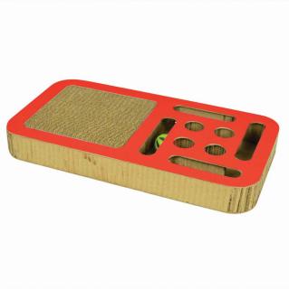 Carton de zgariat pentru pisici, ScratchPlay, 45.08A 24.38A 5.08 cm, Rosu