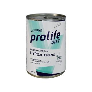 Dieta veterinara umeda prolife hypoallergenic pentru caini de talie medie mare cv 400g