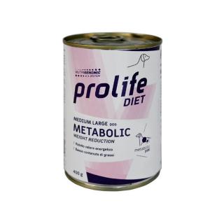 Dieta veterinara umeda prolife metabolic pentru caini de talie medie mare cv 400g