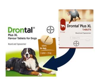 Drontal Plus XL,Cutie 2 tablete