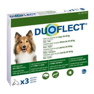 DUOFLECT, solutie antiparazitara spot-on pentru caini 20-40 kg - 3 pipete