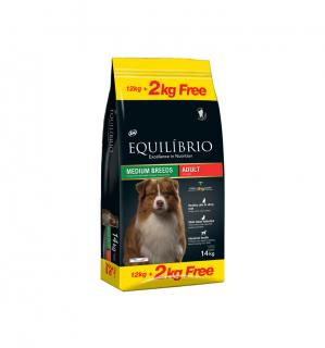 Equilibrio Adult Dogs, cu Pui, 12 + 2 Kg