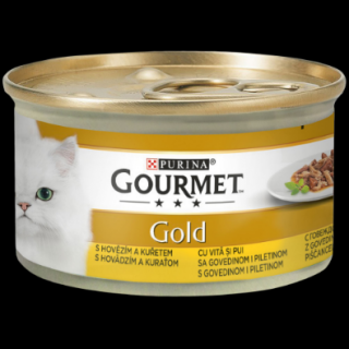 GOURMET GOLD DOUBLE PLEASURE CU VITA sI PUI IN SOS, 85g