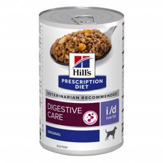 Hill s PD Canine i d Low Fat, conserva hrana umeda de dieta pentru caini, sistem digestiv, 354 g