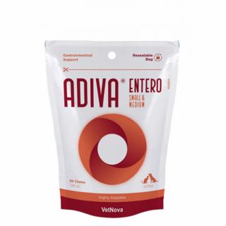 Hrana complementara pentru procesele digestive si intestinale, Adiva Entero Small  Medium, VetNova, 28 chew, 570 mg