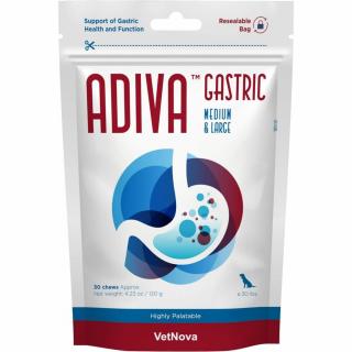 Hrana complementara, protectie gastrica completa, ADIVA   Gastric Chews Medium  Large, VetNova, 30 chews