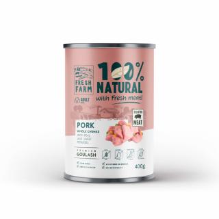 Hrana umeda caini, Fresh Farm Goulash with pork, peas and sweet potato 400 gr