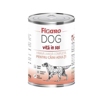 Hrana umeda pentru caini figaro dog Vita in sos conserva 415 g