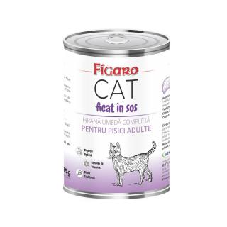 Hrana umeda pentru pisici figaro cat Ficat in sos conserva 415g