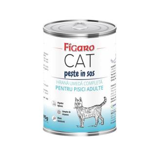 Hrana umeda pentru pisici figaro cat Peste in sos conserva 415g