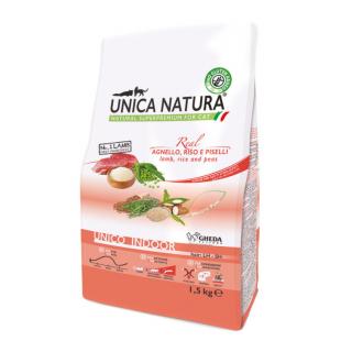 Hrana uscata Natura Unica pisici de interior cu Miel, orez si mazare 1.5kg