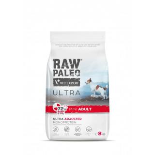 Hrana uscata pentru caini Raw Paleo Ultra Beef Mini Adult  8kg