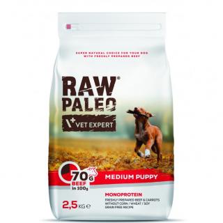 Hrana uscata, RAW PALEO mediu puppy vita, 2.5 kg