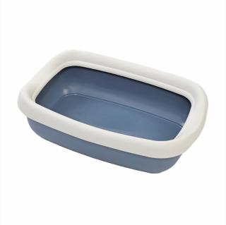 Litiera pentru pisici Beta MPS, albastra, 43x31x12h cm