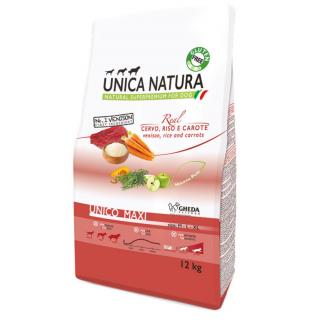 Natura Unica hrana uscata pentru caini talie mare cu Cerb,orez si morcovi 12 kg