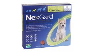 NexGard Spectra M comprimate masticabile, 7.5-15 kg, 3 comprimate